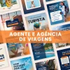 Pacote com Artes | Agente e Agência de Viagens 1.0 | Azul e Laranja