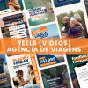 Pacote com Reels | Agente e Agência de Viagens | Azul e Laranja